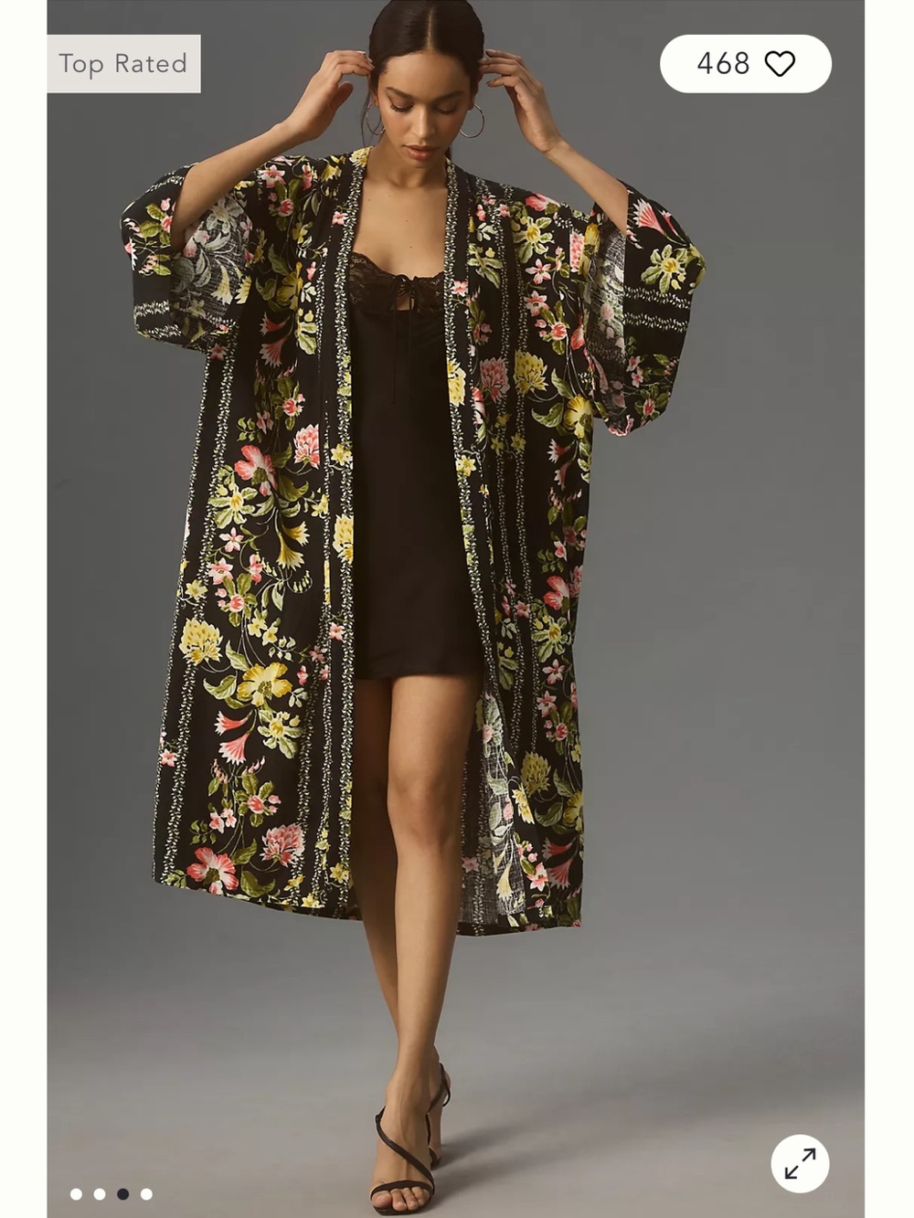 NWOT Anthropologie one size long sleeve graphic duster/kimono